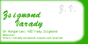zsigmond varady business card